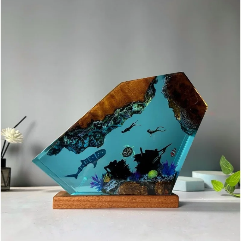 Underwater Whale and Turtle Resin Lamp Human Diving Creative Design Personalized Night Light Home Decoration Unique Gift
Underwater Whale and Turtle Resin Lamp Human Diving Creative Design Personalized Night Light Home Decoration Unique Gift