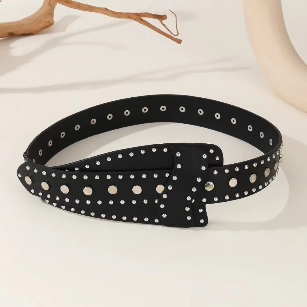 Fashion Harajuku Rivet Waistband Snap Buckle Y2K Wide Waistband Korean Style Punk PU Leather Belt Women
Fashion Harajuku Rivet Waistband Snap Buckle Y2K Wide Waistband Korean Style Punk PU Leather Belt Women