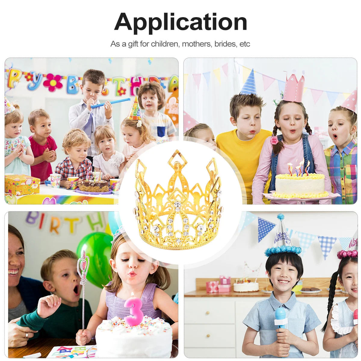 2Pcs Birthday Cake Crown Aluminum Alloy Elegant Durable Wedding Party Banquet Cake Decoration Adornments Crown
2Pcs Birthday Cake Crown Aluminum Alloy Elegant Durable Wedding Party Banquet Cake Decoration Adornments Crown