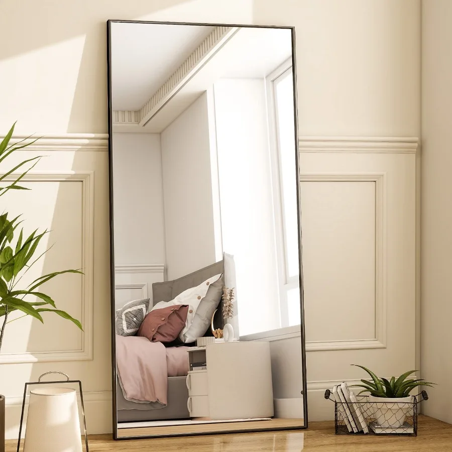 76.3"x 34" Full Length Mirror Large Rectangle Floor Mirror Wall-Mounted Leaning Mirror Black
76.3"x 34" Full Length Mirror Large Rectangle Floor Mirror Wall-Mounted Leaning Mirror Black
