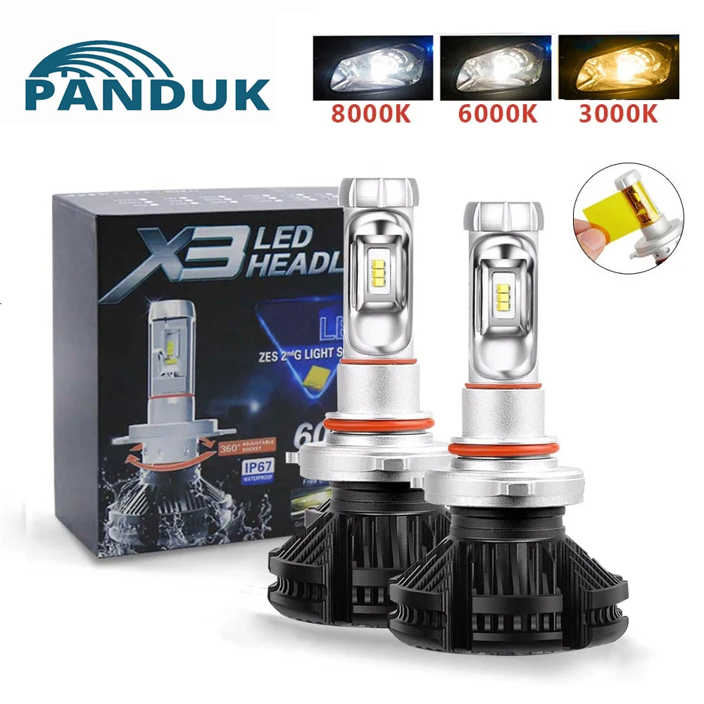 PANDUK Автомобильный фонарь H7 LED 50W 6000LM ZES H4 H11 3000K 6000K 8000K HB3 9005 HB4 9006 Автомобильные светодиодные фары Лампы X3 Фара Auto
PANDUK Автомобильный фонарь H7 LED 50W 6000LM ZES H4 H11 3000K 6000K 8000K HB3 9005 HB4 9006 Автомобильные светодиодные фары Лампы X3 Фара Auto