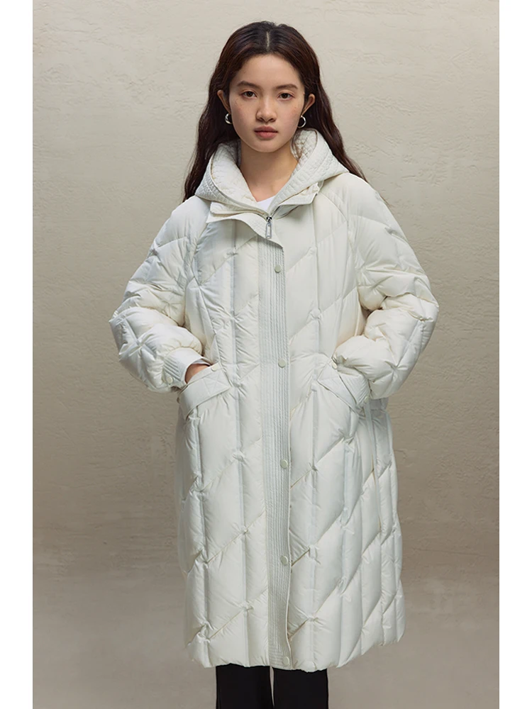 ZIQIAO 162G Filling Amount Женские зимние длинные пуховики с капюшоном Черные универсальные свободные пуховики средней длины 23ZQ94031
ZIQIAO 162G Filling Amount Женские зимние длинные пуховики с капюшоном Черные универсальные свободные пуховики средней длины 23ZQ94031