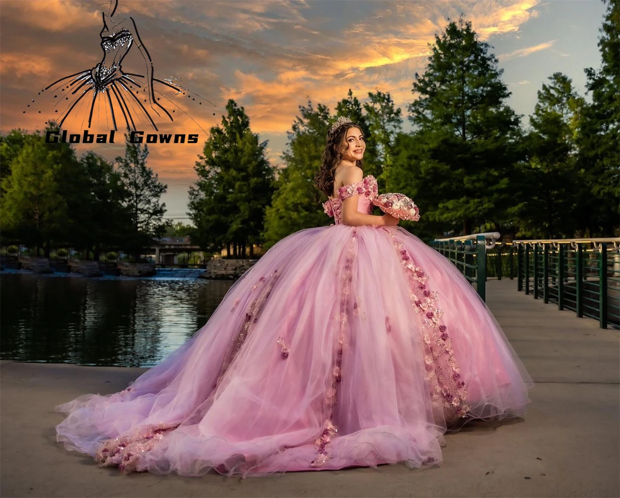 Cinderella Pink Off The Shoulder Quinceanera Dresses Appliques Ball Gown Beaded Birthday Party Gowns 3D Flowers Princess Vestido
Cinderella Pink Off The Shoulder Quinceanera Dresses Appliques Ball Gown Beaded Birthday Party Gowns 3D Flowers Princess Vestido