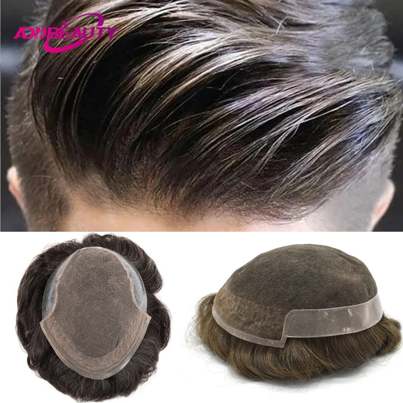 Addbeauty Man Wig Lace PU Men's Capillary Prosthesis Real Indian Human Hair System Front Swiss Lace Natural Human Hairline Wigs
Addbeauty Man Wig Lace PU Men's Capillary Prosthesis Real Indian Human Hair System Front Swiss Lace Natural Human Hairline Wigs