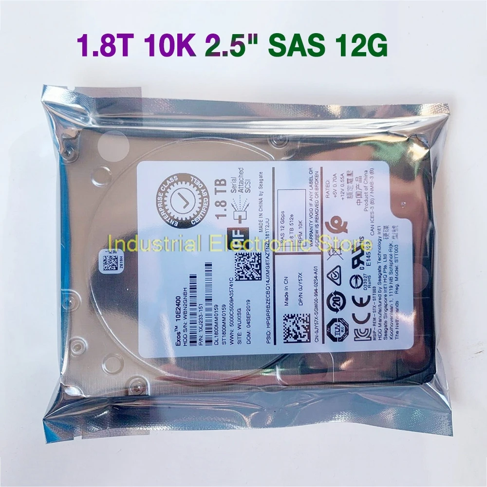 Абсолютно новый жесткий диск для Dell ST1800MM0159 1,8 T 10K 2,5 "SAS 12G 0JY57X
Абсолютно новый жесткий диск для Dell ST1800MM0159 1,8 T 10K 2,5 "SAS 12G 0JY57X