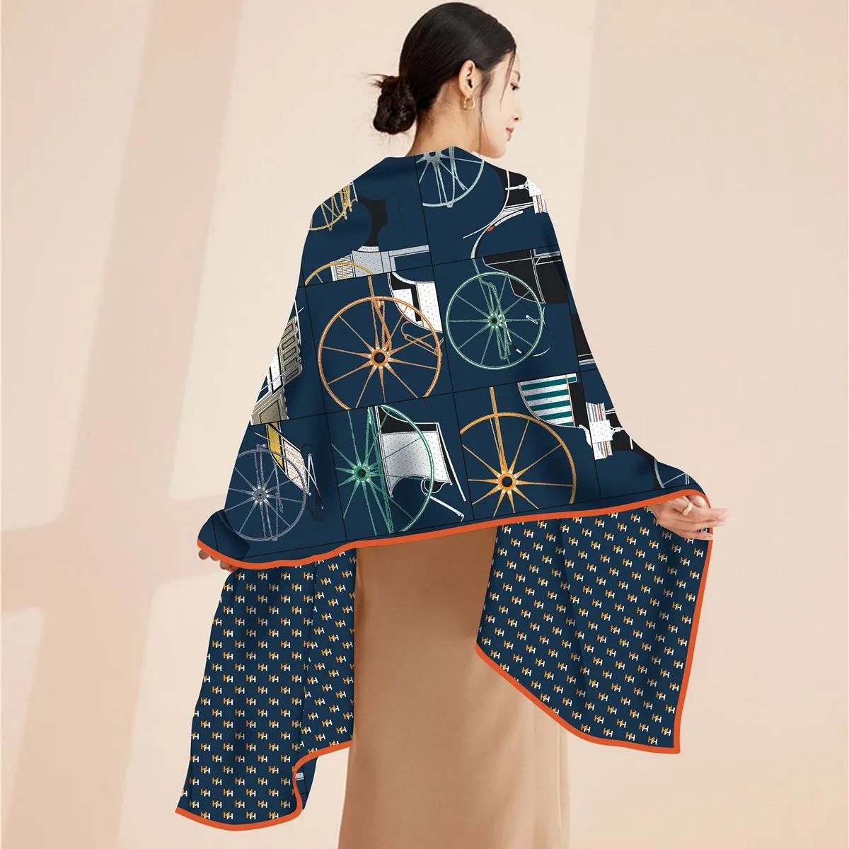 Korean Style Thin Carriage Chain Double Layer New Silk Satin Scarf Long Women's High-End Versatile Shawl Scarf Fashion Accessory
Korean Style Thin Carriage Chain Double Layer New Silk Satin Scarf Long Women's High-End Versatile Shawl Scarf Fashion Accessory