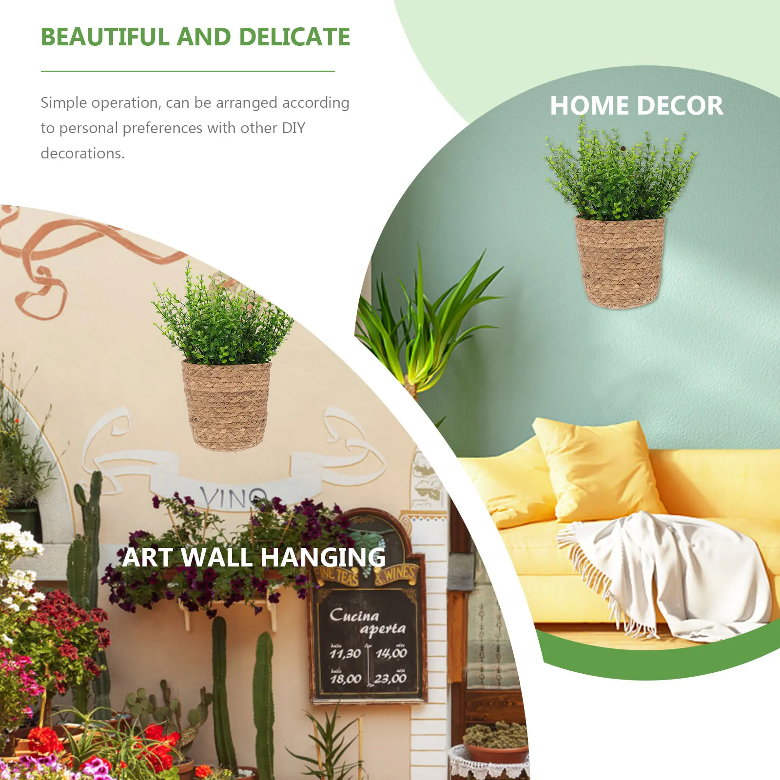 Hanging Wall-Mounted Hand-Woven Straw Storage Basket Lightweight Eco-Friendly Organizer Flower Basket For Home Bedroom Bathroom
Hanging Wall-Mounted Hand-Woven Straw Storage Basket Lightweight Eco-Friendly Organizer Flower Basket For Home Bedroom Bathroom