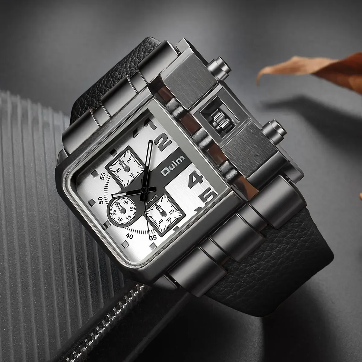 Oulm 3364 Military Wristwatch Vintage Square Dial Wide Strap Male Luxury Brand Sport Clock Men's Unique Quartz Watches
Oulm 3364 Military Wristwatch Vintage Square Dial Wide Strap Male Luxury Brand Sport Clock Men's Unique Quartz Watches