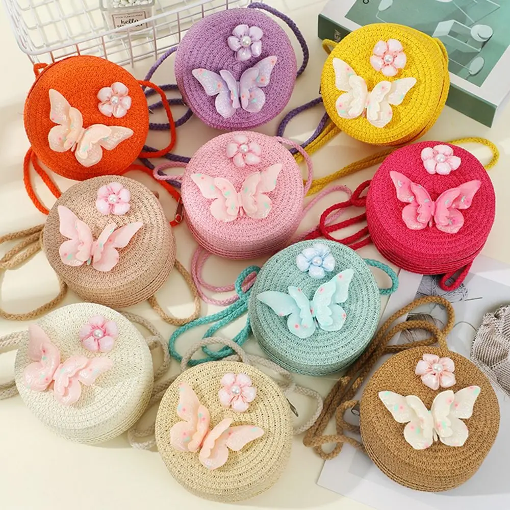 Round Shape Straw Bag Princess Mini Handbag Children Shoulder Bag Butterfly Flower Summer Beach Messenger Bag Kids Coin Purse
Round Shape Straw Bag Princess Mini Handbag Children Shoulder Bag Butterfly Flower Summer Beach Messenger Bag Kids Coin Purse