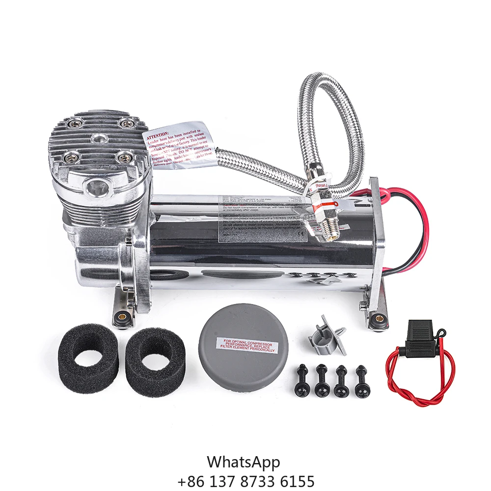 12V 480c Silver Air Ride Suspension Compressor Kit 200 PSI OUTLET 1/4 NPT Car Air Suspension Compressor/ Pump
12V 480c Silver Air Ride Suspension Compressor Kit 200 PSI OUTLET 1/4 NPT Car Air Suspension Compressor/ Pump
