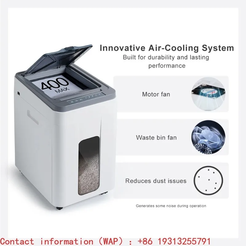 【Best-selling】50L Auto Feed Paper Shredder: 400 Sheet P5 Micro Cut Machine Heavy Industrial Commercial Document Destroyer for Ho
【Best-selling】50L Auto Feed Paper Shredder: 400 Sheet P5 Micro Cut Machine Heavy Industrial Commercial Document Destroyer for Ho