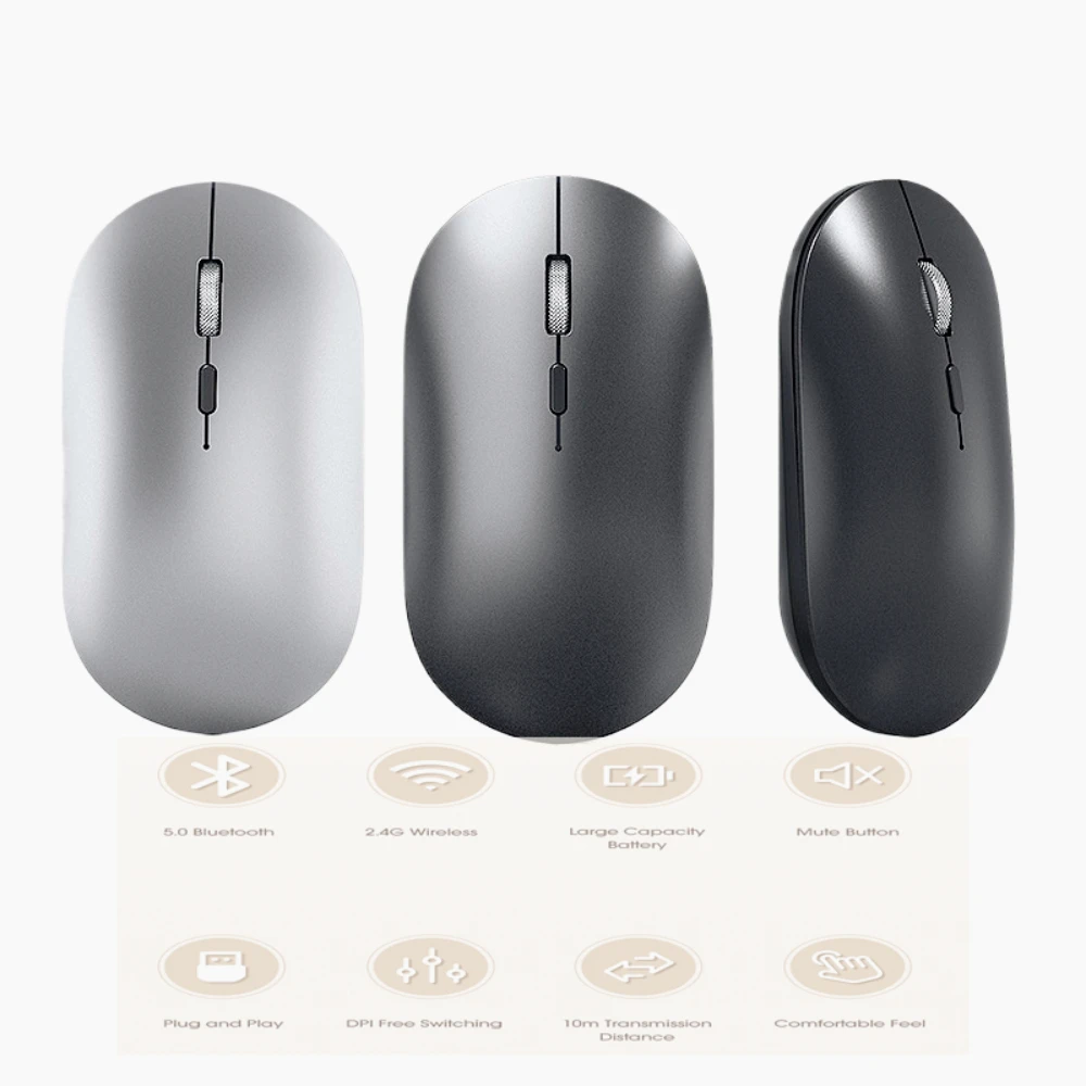 Rechargeable wireless mouse gaming pc bluetooth/2.4G ergonomic USB laptop computer mice wireless mouse(Black, silver, gray)
Rechargeable wireless mouse gaming pc bluetooth/2.4G ergonomic USB laptop computer mice wireless mouse(Black, silver, gray)
