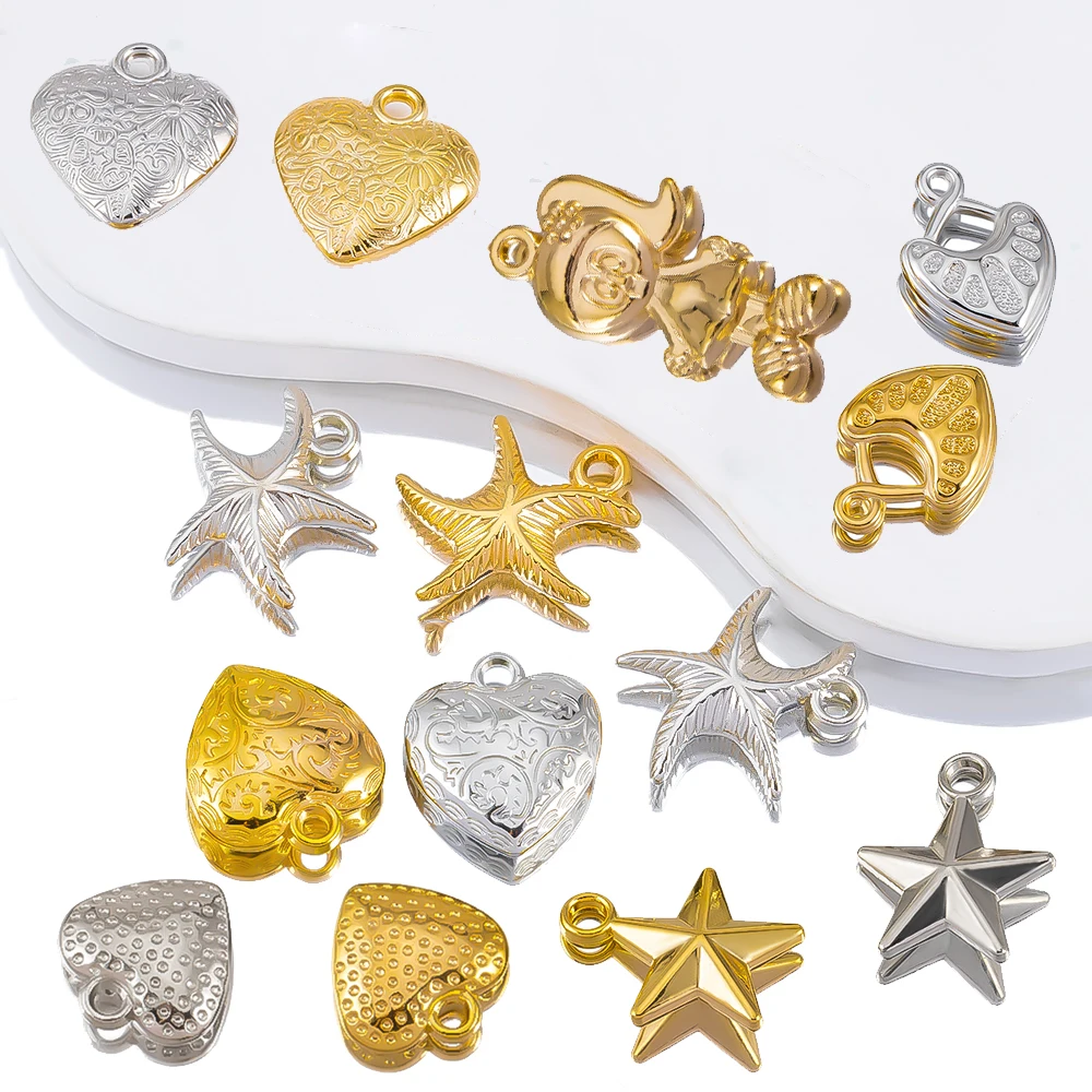 20pcs Multi-style Metallic Color CCB Heart And Star Shaped Plastic Pendants For DIY Earring Necklace Jewelry Accessory Materials
20pcs Multi-style Metallic Color CCB Heart And Star Shaped Plastic Pendants For DIY Earring Necklace Jewelry Accessory Materials