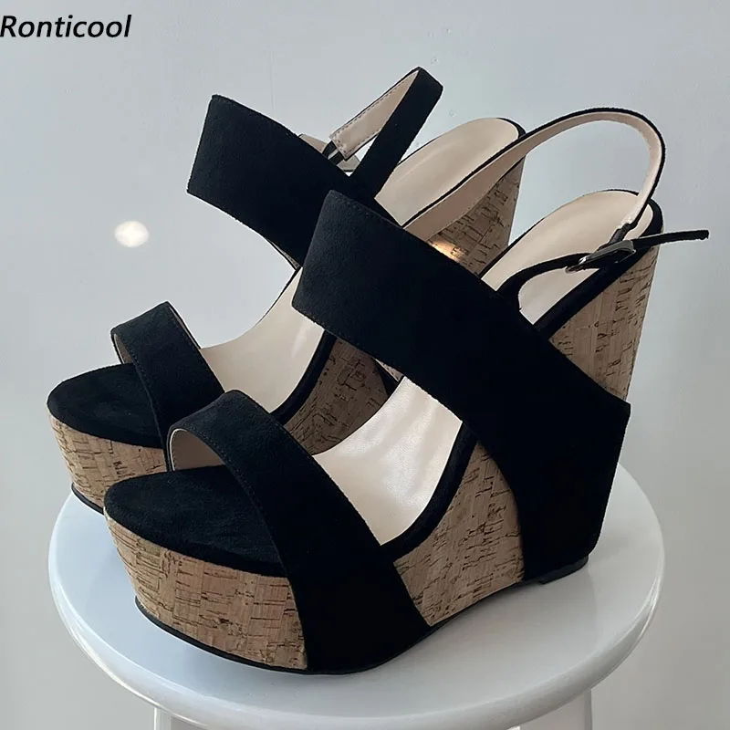 Ronticool женские летние сандалии ручной работы из искусственной замши на танкетке с открытым носком красивые черные вечерние туфли женские американские большие размеры 5-20
Ronticool женские летние сандалии ручной работы из искусственной замши на танкетке с открытым носком красивые черные вечерние туфли женские американские большие размеры 5-20