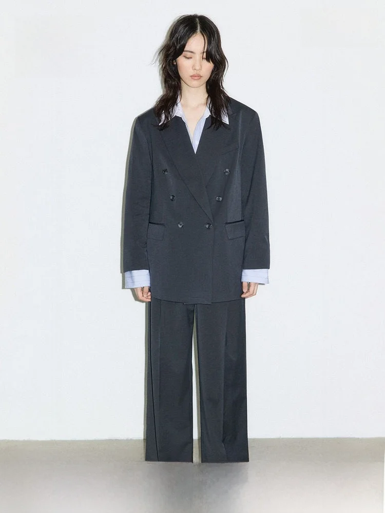 H&M Women's Suit Casual Sle Cheered Fabric Double-breasted V-ne Large Tailoring Spring Faion Outerwear Coat
H&M Women's Suit Casual Sle Cheered Fabric Double-breasted V-ne Large Tailoring Spring Faion Outerwear Coat