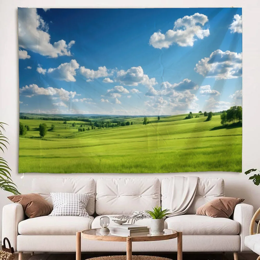Rural Landscape Tapestry Cloud Grass River Background Cloth Living Room Sofa Dining Room Decoration Natural Room Wall Hanging
Rural Landscape Tapestry Cloud Grass River Background Cloth Living Room Sofa Dining Room Decoration Natural Room Wall Hanging