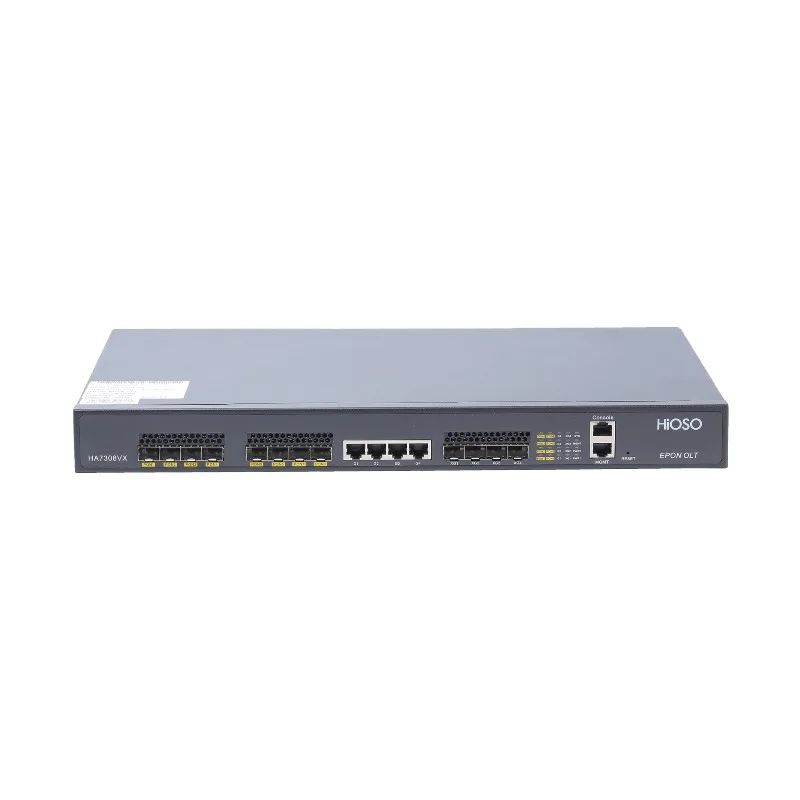 HiOSO HA7308VX With Pon Modules 8PON EPON OLT Fiber Optic Equipment FTTx 8Ports Mini OLT FTTH 4 RJ45 4 1000M SFP Ports
HiOSO HA7308VX With Pon Modules 8PON EPON OLT Fiber Optic Equipment FTTx 8Ports Mini OLT FTTH 4 RJ45 4 1000M SFP Ports