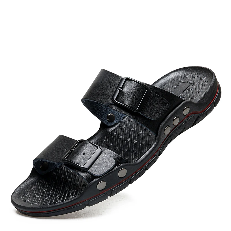 New Quality Leather Men's Slippers Outdoor Summer Beach Men Sandals Classics Big Size Men Slippers Fashion Men's Casual Shoes
New Quality Leather Men's Slippers Outdoor Summer Beach Men Sandals Classics Big Size Men Slippers Fashion Men's Casual Shoes