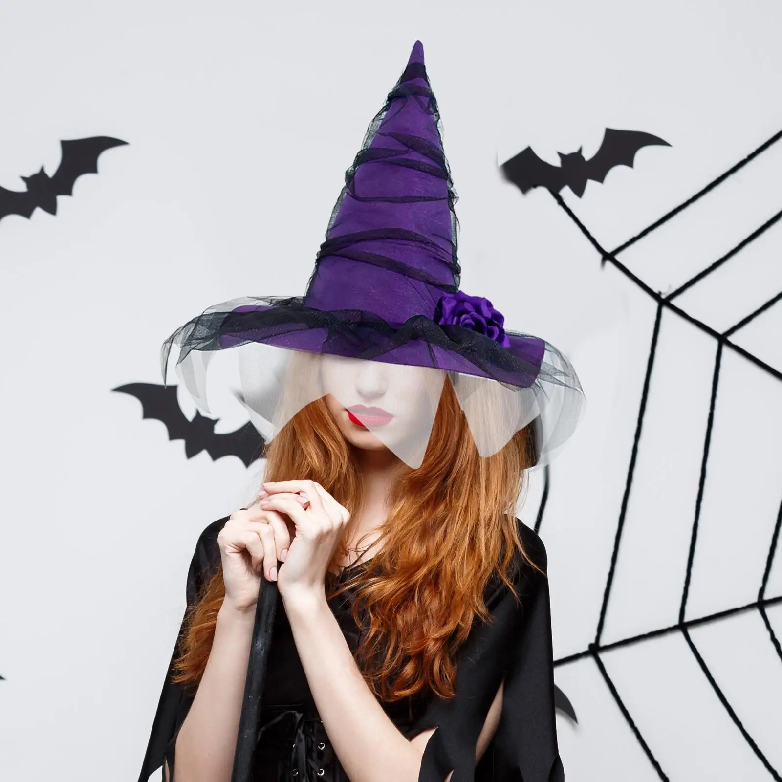 Halloween Witch Hat Party Costume Hat Stylish Gothic Cosplay Headwear Halloween Decoration
Halloween Witch Hat Party Costume Hat Stylish Gothic Cosplay Headwear Halloween Decoration