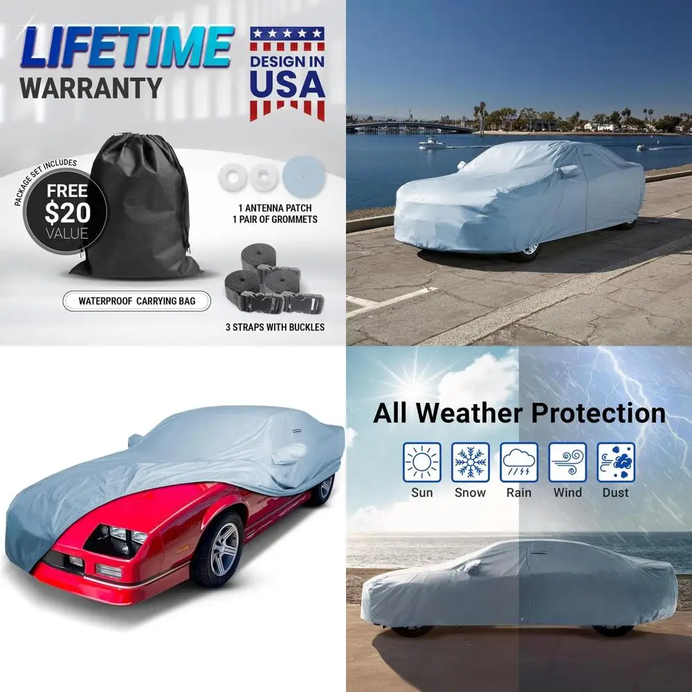 Универсальный чехол для автомобиля Camaro IROC Z28, IROC-Z, RS, Berlinetta, Sport, водонепроницаемый, всепогодный, защита от дождя, снега, УФ-излучения и солнца, подходит для всех моделей.
Универсальный чехол для автомобиля Camaro IROC Z28, IROC-Z, RS, Berlinetta, Sport, водонепроницаемый, всепогодный, защита от дождя, снега, УФ-излучения и солнца, подходит для всех моделей.