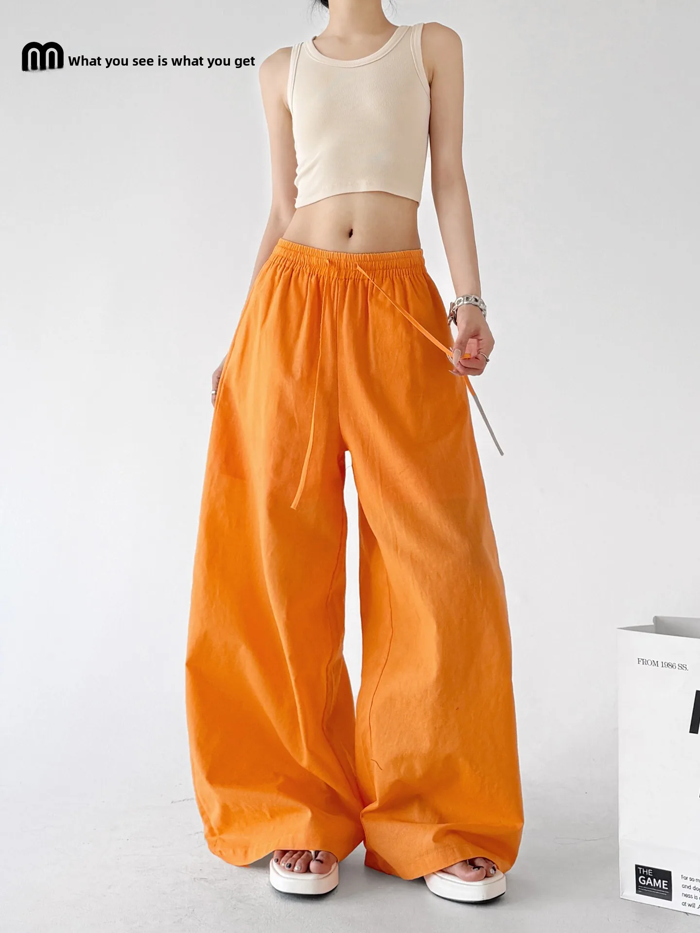 2026 Summer New Style Dopaamine Orange Thin Wide Leg Cotton Linen Casual Pants High Waist Ladies Fashion Casual Trousers
2026 Summer New Style Dopaamine Orange Thin Wide Leg Cotton Linen Casual Pants High Waist Ladies Fashion Casual Trousers