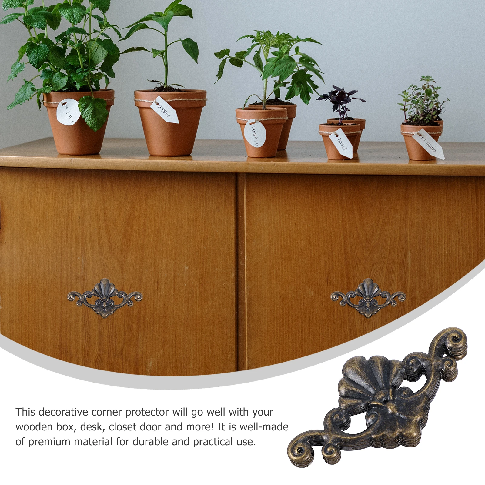 8 pcs Furniture Corner Protectors Style Box For Cabinet Desk Jewelry Case Retro Diy Decorative Covers Durable
8 pcs Furniture Corner Protectors Style Box For Cabinet Desk Jewelry Case Retro Diy Decorative Covers Durable