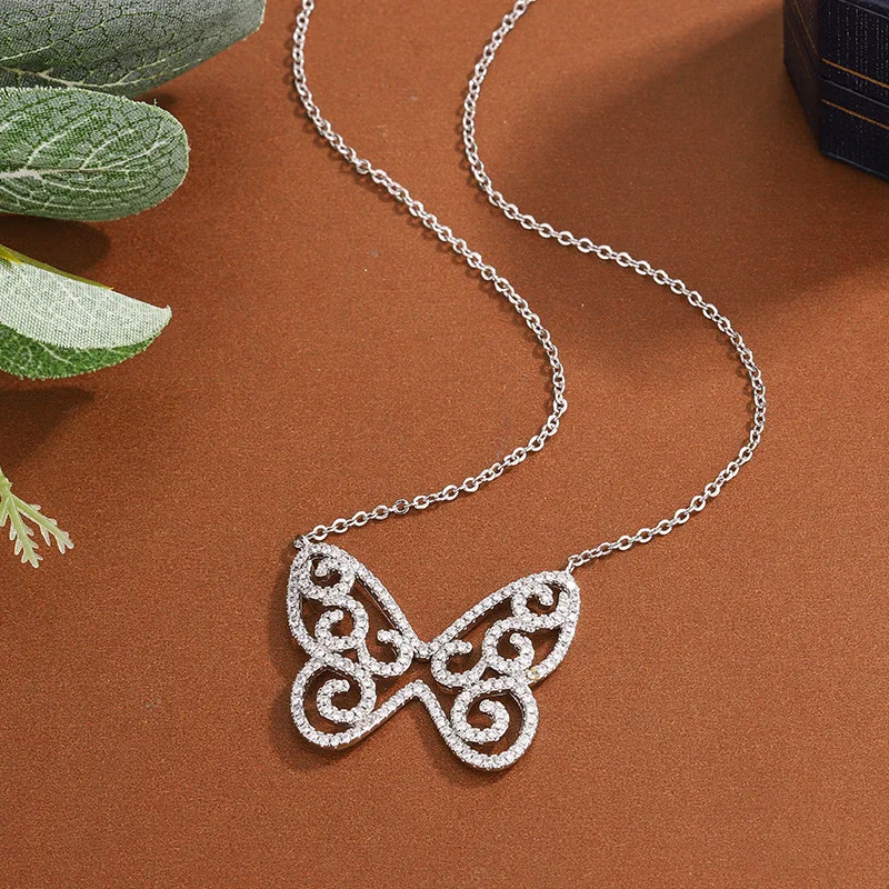 Versatile Commuter Genuine S925 Silver Irregular Hollow Butterfly Necklace for Women
Versatile Commuter Genuine S925 Silver Irregular Hollow Butterfly Necklace for Women