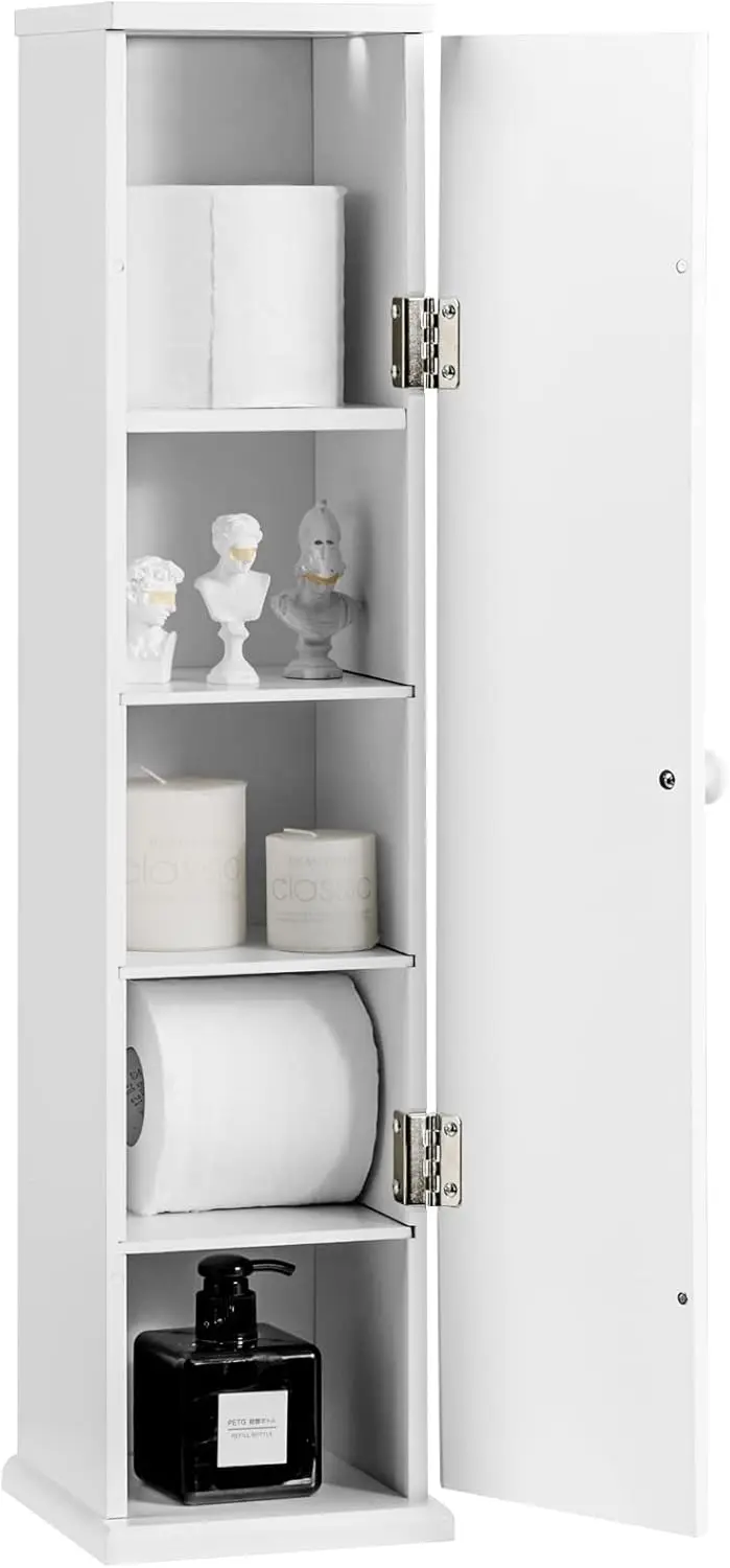 Salches Small Bathroom Storage Cabinet, Free Standing Toilet Paper Holder With 4 Shelves Door & Top Slot, Bathroom Toilet Paper
Salches Small Bathroom Storage Cabinet, Free Standing Toilet Paper Holder With 4 Shelves Door & Top Slot, Bathroom Toilet Paper