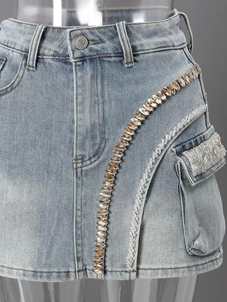 Skirt Chic Style Sexy Hot Fashion Summer Short Length Premium Rhinestone Beaded Hip Hugging Slimming Very Elegant Denim Pants
Skirt Chic Style Sexy Hot Fashion Summer Short Length Premium Rhinestone Beaded Hip Hugging Slimming Very Elegant Denim Pants
