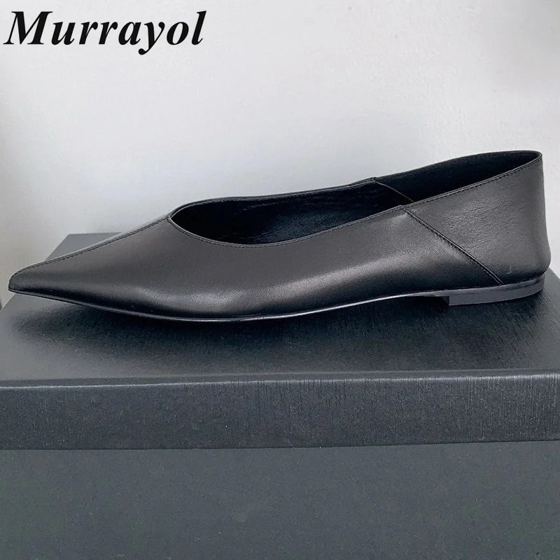 Pointed Toe Genuine Leather Splicing Flat Shoes Women Shallow Mouth Soft Leather Single Shoes Spring Summer Ballet Shoes
Pointed Toe Genuine Leather Splicing Flat Shoes Women Shallow Mouth Soft Leather Single Shoes Spring Summer Ballet Shoes