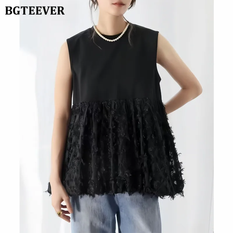 BGTEEVER Summer Loose Women Cotton Tees Stylish Sleeveless Patchwork T-shirts Female Tops
BGTEEVER Summer Loose Women Cotton Tees Stylish Sleeveless Patchwork T-shirts Female Tops