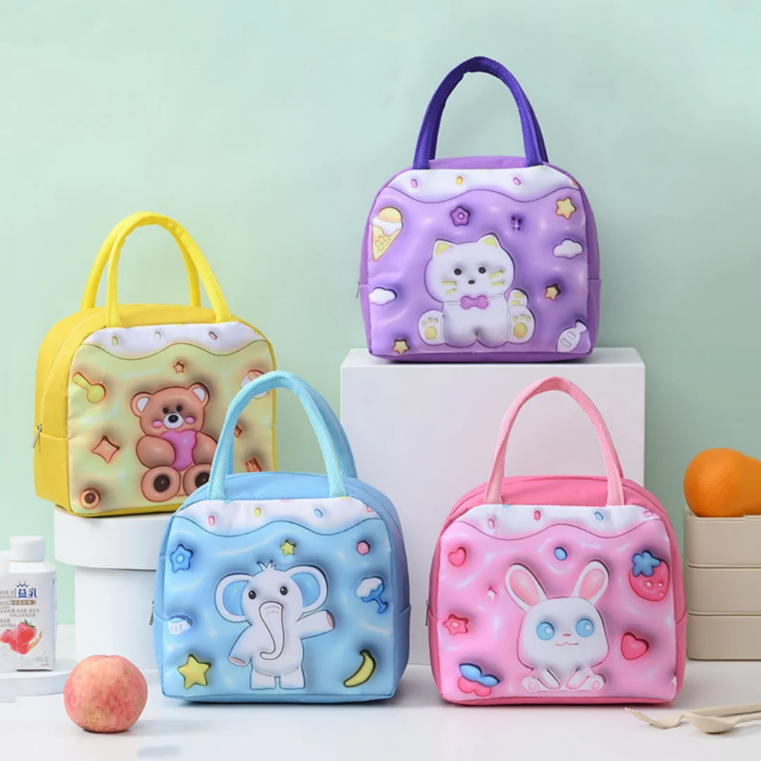 Cartoon Animal Children's Lunch Bag Thermal Insulation Aluminum Film HighQuality Waterproof OxfordCloth Portable LunchBag Tote
Cartoon Animal Children's Lunch Bag Thermal Insulation Aluminum Film HighQuality Waterproof OxfordCloth Portable LunchBag Tote 