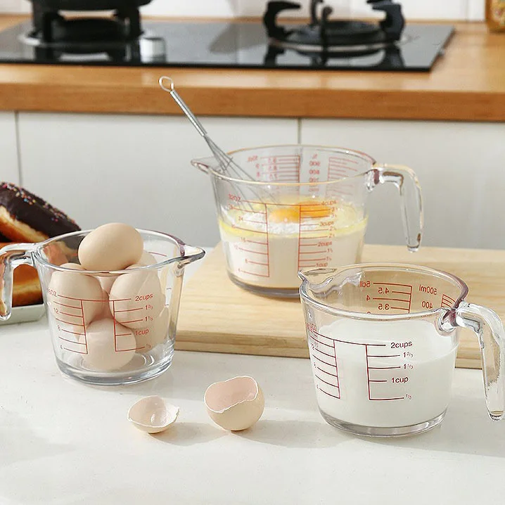500/1000ml Glass Measuring Cups Food Jug Liquid Container Scales Mixing Cup Durable Kitchen Cake Baking Tool Kitchen Accessories
500/1000ml Glass Measuring Cups Food Jug Liquid Container Scales Mixing Cup Durable Kitchen Cake Baking Tool Kitchen Accessories