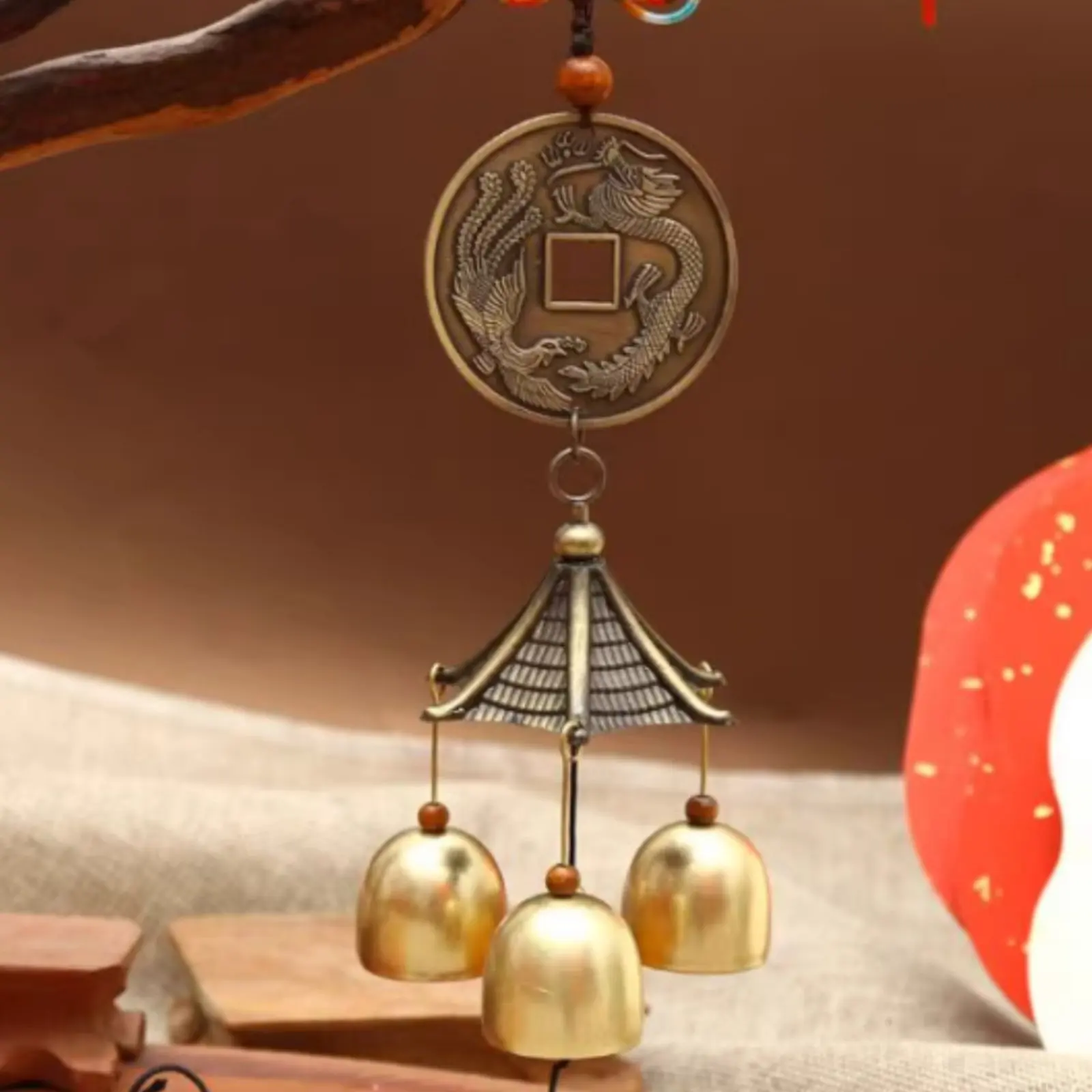 Copper Wind Tinkler Auspicious Decoration Fortunate Metal Wind Chime Vintage Design Hanging Decoration Crisp Sound Shopkeepers
Copper Wind Tinkler Auspicious Decoration Fortunate Metal Wind Chime Vintage Design Hanging Decoration Crisp Sound Shopkeepers