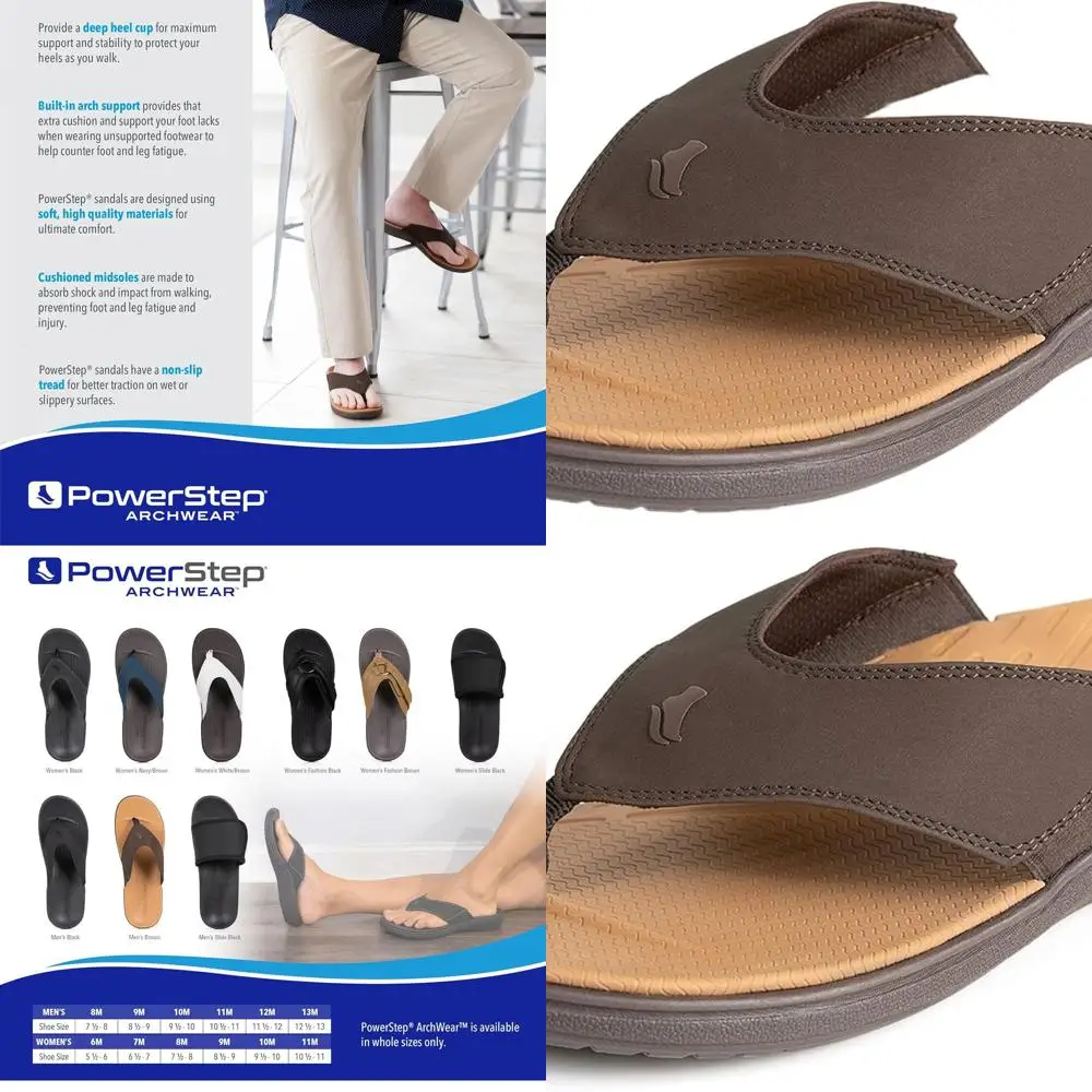 Men's Arch Support Flip Flops with Cushioned, Lightweight, Non-Slip Orthotic Insoles
Men's Arch Support Flip Flops with Cushioned, Lightweight, Non-Slip Orthotic Insoles