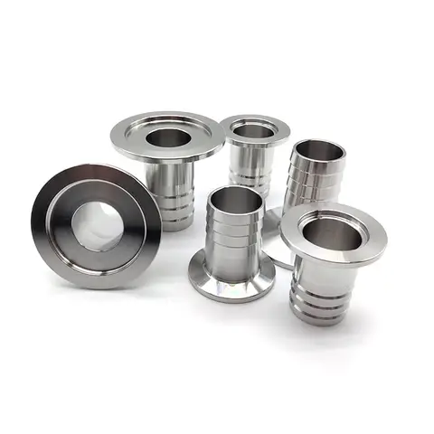 KF10 KF16 KF25 KF40 KF50 Vacuum Clamp Hose Barb OD6 8 13 16 20 25 38mm 304 Stainless Steel Sanitary Flange Adapter Pipe Fitting