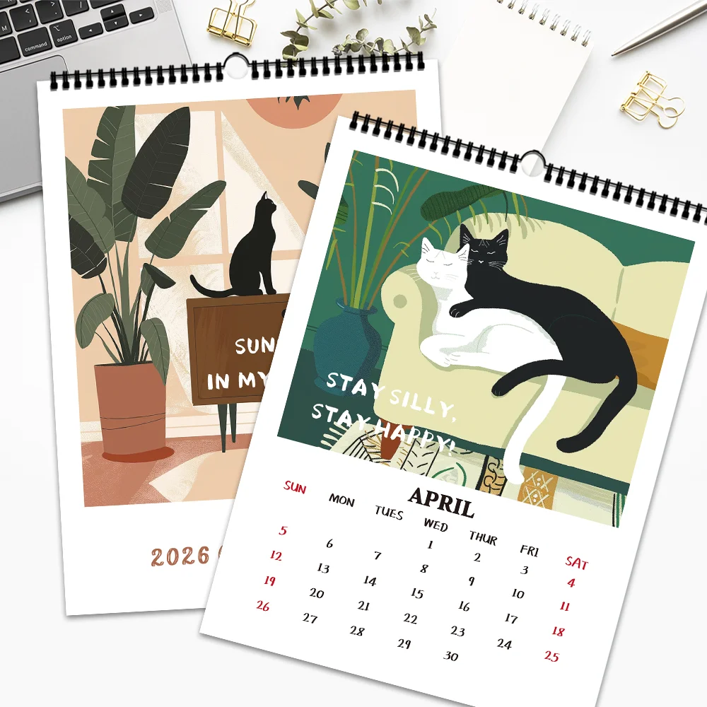 1pc, Oversized Cartoon Cat Calendar - Pet Cat, 12 Different Designs, Wall Calendar, Birthday, Christmas, New Year Gift
1pc, Oversized Cartoon Cat Calendar - Pet Cat, 12 Different Designs, Wall Calendar, Birthday, Christmas, New Year Gift