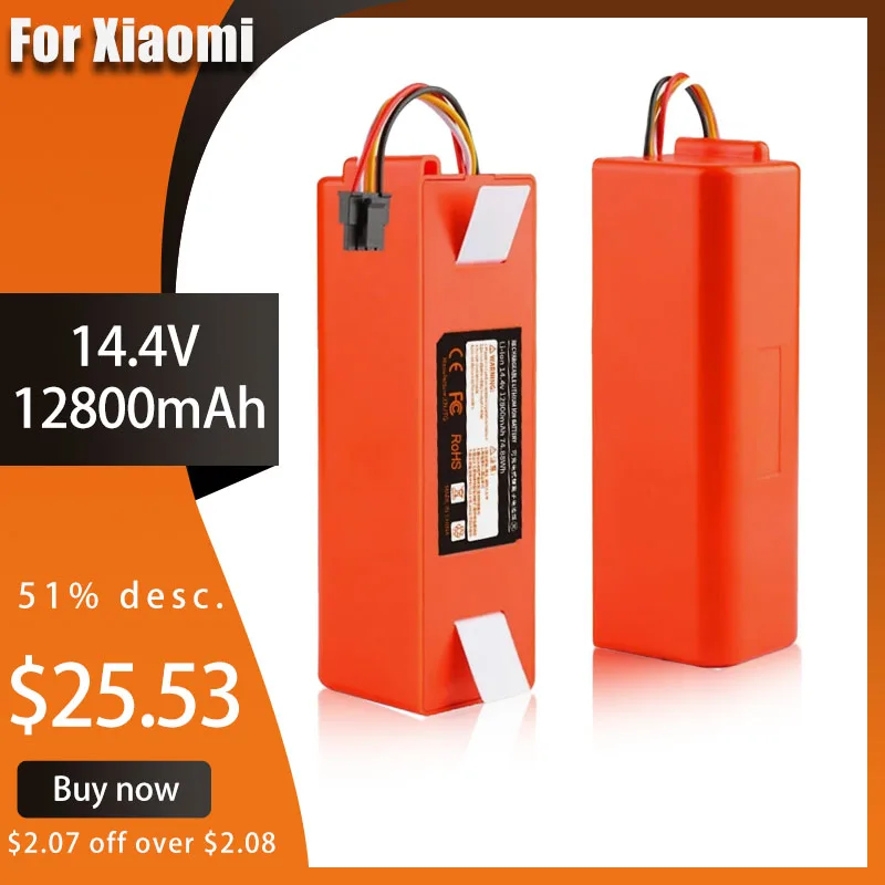 100% Original BRR-2P4S-5200S Robotic Vacuum Cleaner Replacement Battery For Xiaomi Roborock S55 S60 S65 S50 S51 S5 MAX S6 Parts
100% Original BRR-2P4S-5200S Robotic Vacuum Cleaner Replacement Battery For Xiaomi Roborock S55 S60 S65 S50 S51 S5 MAX S6 Parts