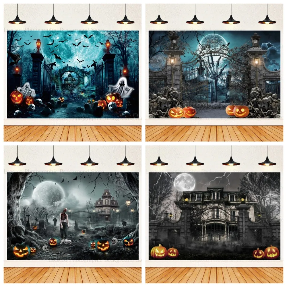 Halloween Party Backdrop Graveyard Skull Ghosts Party Horror Night Theme Wall Decoration Banner Background Studio Photo Prop
Halloween Party Backdrop Graveyard Skull Ghosts Party Horror Night Theme Wall Decoration Banner Background Studio Photo Prop