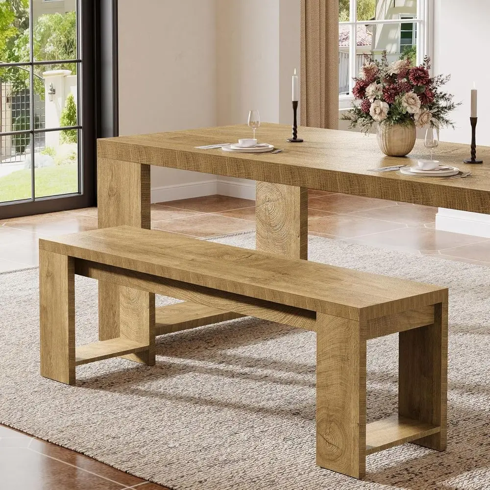 Rustic Brown Wooden Dining Bench, Suitable for End of Bed or Bedroom Dining Area
Rustic Brown Wooden Dining Bench, Suitable for End of Bed or Bedroom Dining Area