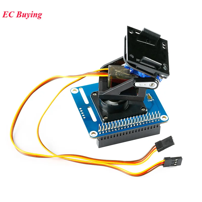 Pan-Tilt HAT 2-DOF Light Intensity Sensing I2C IIC Interface PCA9685 PWM TSL2581 Light Sensor Expansion Board for Raspberry Pi
Pan-Tilt HAT 2-DOF Light Intensity Sensing I2C IIC Interface PCA9685 PWM TSL2581 Light Sensor Expansion Board for Raspberry Pi