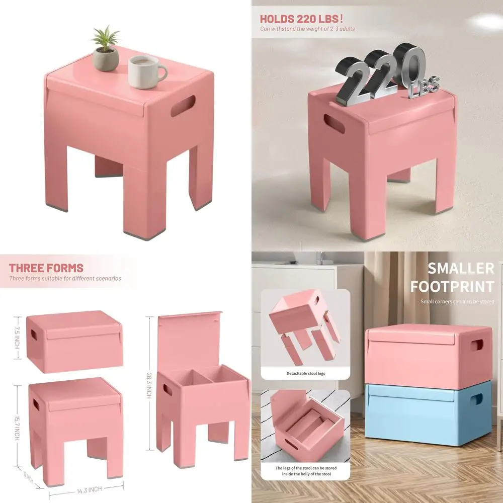 Компактная пластиковая прикроватная тумбочка с местом для хранения, простая в сборке, идеально подходит для небольших помещений - розовая
Компактная пластиковая прикроватная тумбочка с местом для хранения, простая в сборке, идеально подходит для небольших помещений - розовая