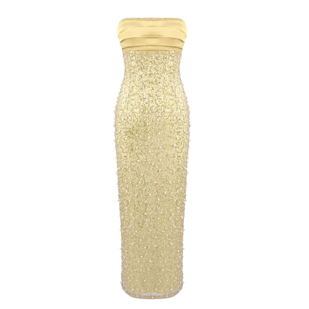 2025 New Fashion Sequins Strapless Dress Sexy Beading Clothes Club Party Celebrity Women Dresses
2025 New Fashion Sequins Strapless Dress Sexy Beading Clothes Club Party Celebrity Women Dresses