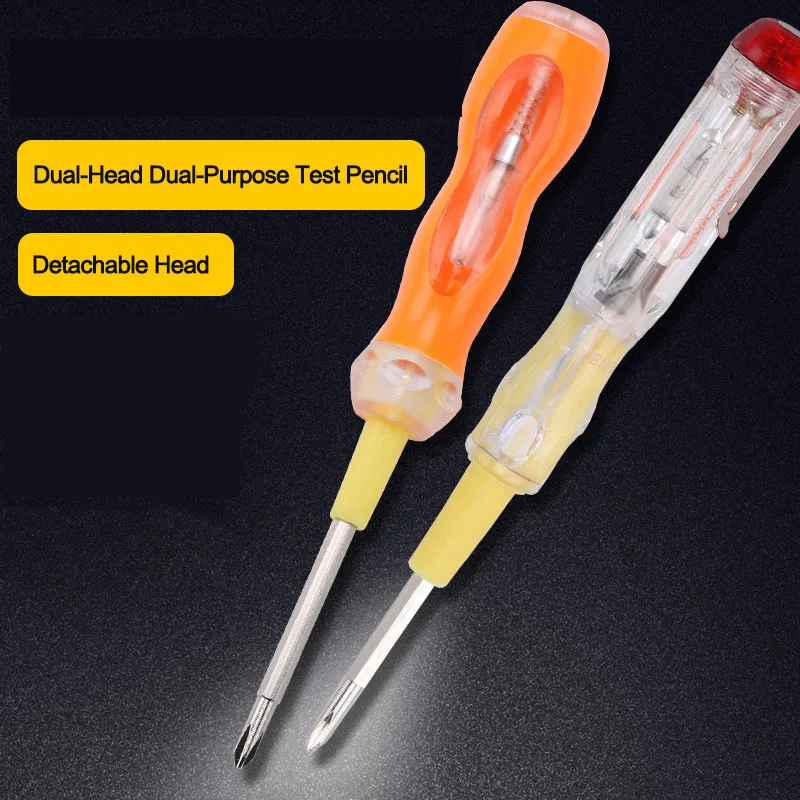 Double Head Current Tester Pen Mini Voltage Indicator Test Pencil Electric Slotted/Cross Screwdriver Electrician Household Tools
Double Head Current Tester Pen Mini Voltage Indicator Test Pencil Electric Slotted/Cross Screwdriver Electrician Household Tools