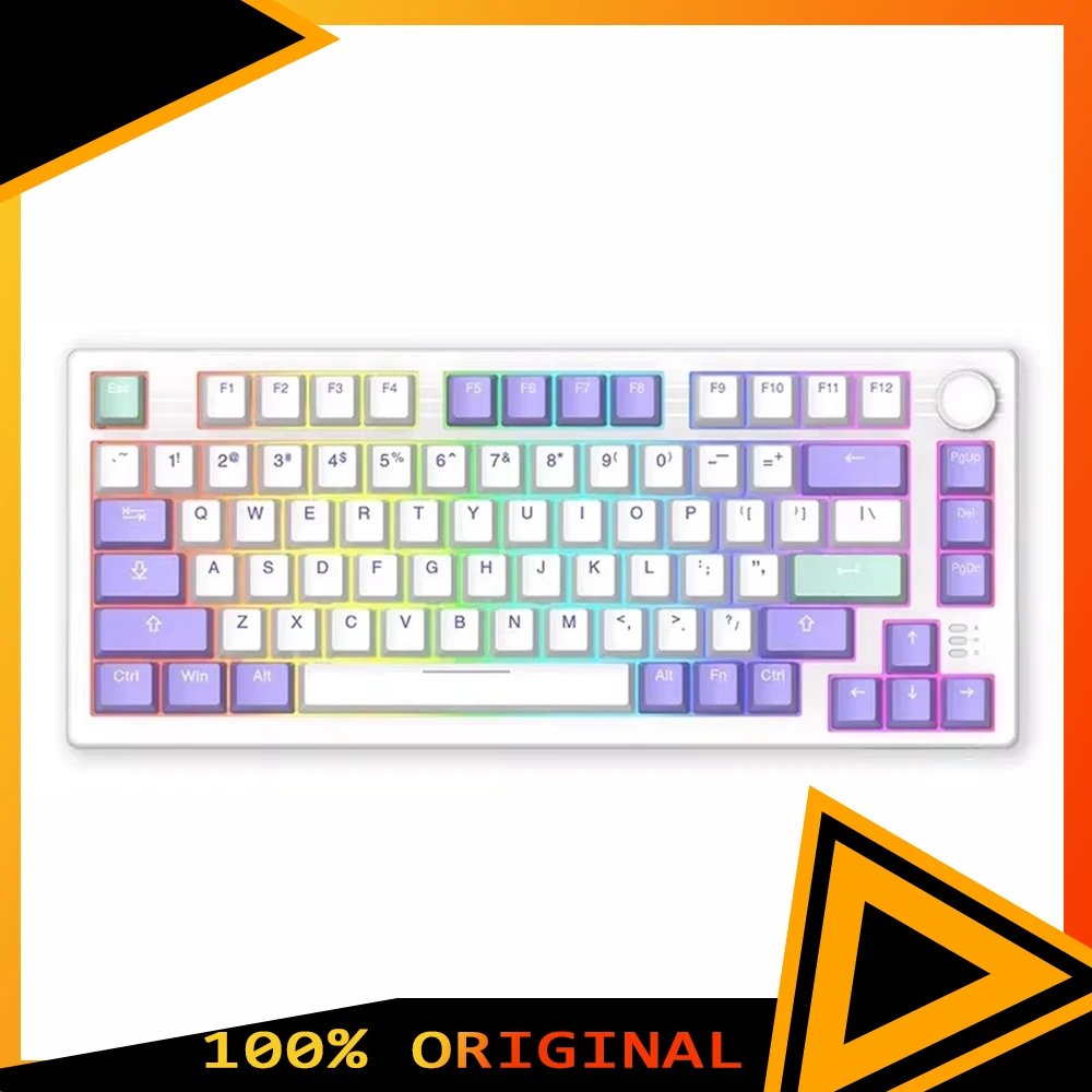 DAREU EK75 Wireless Keyboard Gasket Structure Of Leaf Spring 4000mAh Gaming Keyboard Three Mode Connection For Pc Accessories