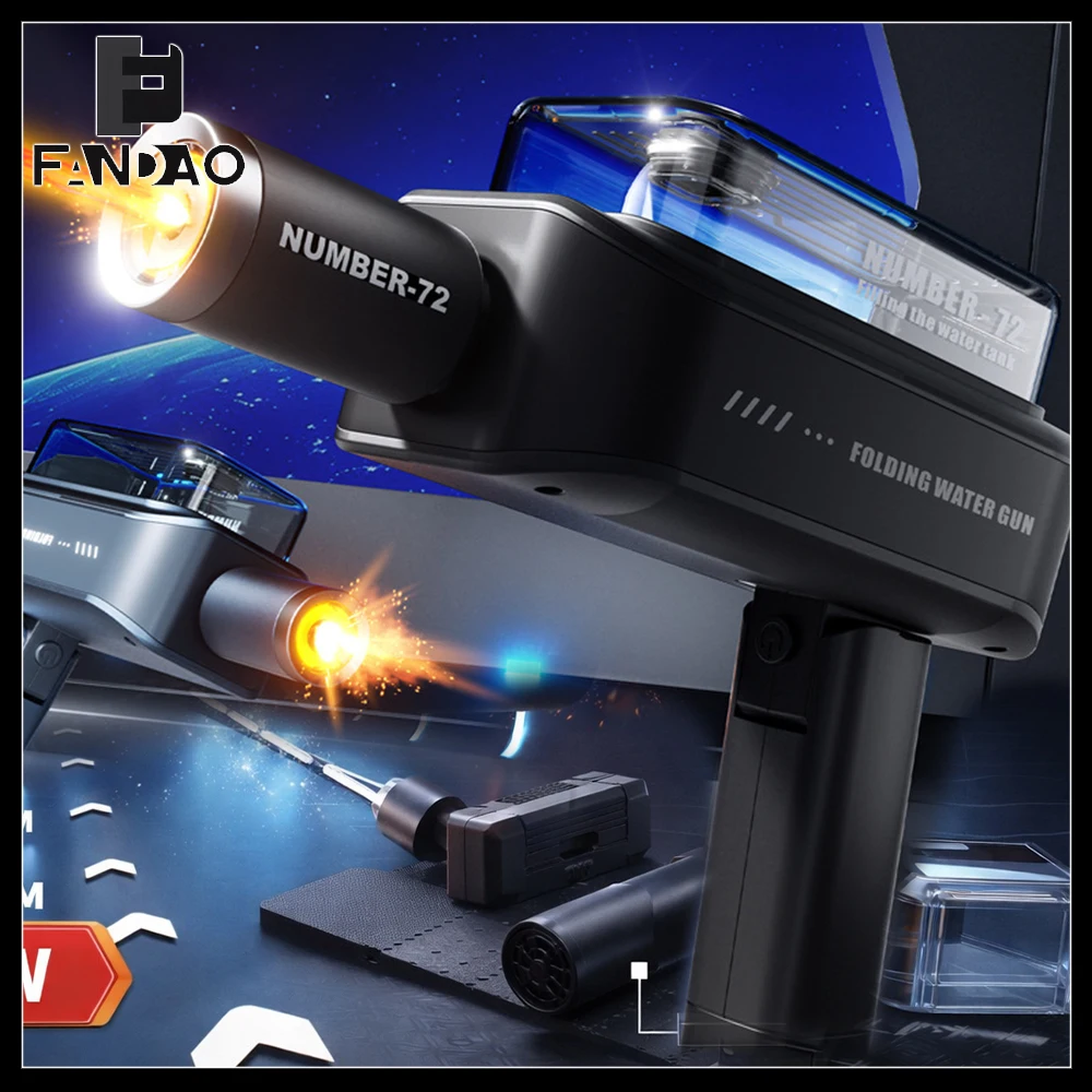 Electric Continuous-Firing Folding Water Gun Children's Large Capacity Fully Automatic Flashing Water Gun Summer Water Toy Gift
Electric Continuous-Firing Folding Water Gun Children's Large Capacity Fully Automatic Flashing Water Gun Summer Water Toy Gift