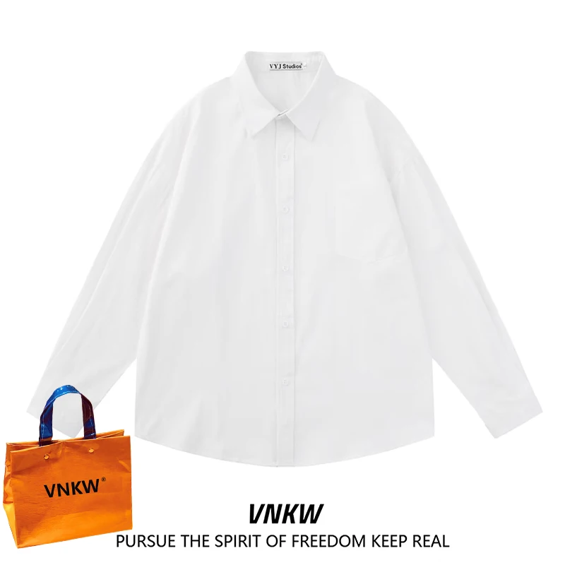 Retro Pure Color Long Sleeve Shirt Unisex Casual Loose Fit Collar Youth Fashion Spring Autumn Couple Inner Wear Top
Retro Pure Color Long Sleeve Shirt Unisex Casual Loose Fit Collar Youth Fashion Spring Autumn Couple Inner Wear Top