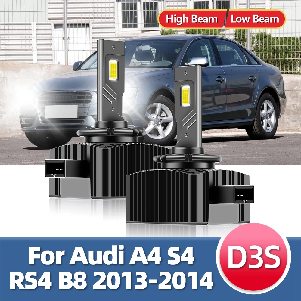 2 шт. для Audi A4 B8 S4 RS4 2013 2014 Turbo D3S светодиодные лампы автоматического света супер яркие автомобильные фары 6500K 30000LM Plug and Play
2 шт. для Audi A4 B8 S4 RS4 2013 2014 Turbo D3S светодиодные лампы автоматического света супер яркие автомобильные фары 6500K 30000LM Plug and Play