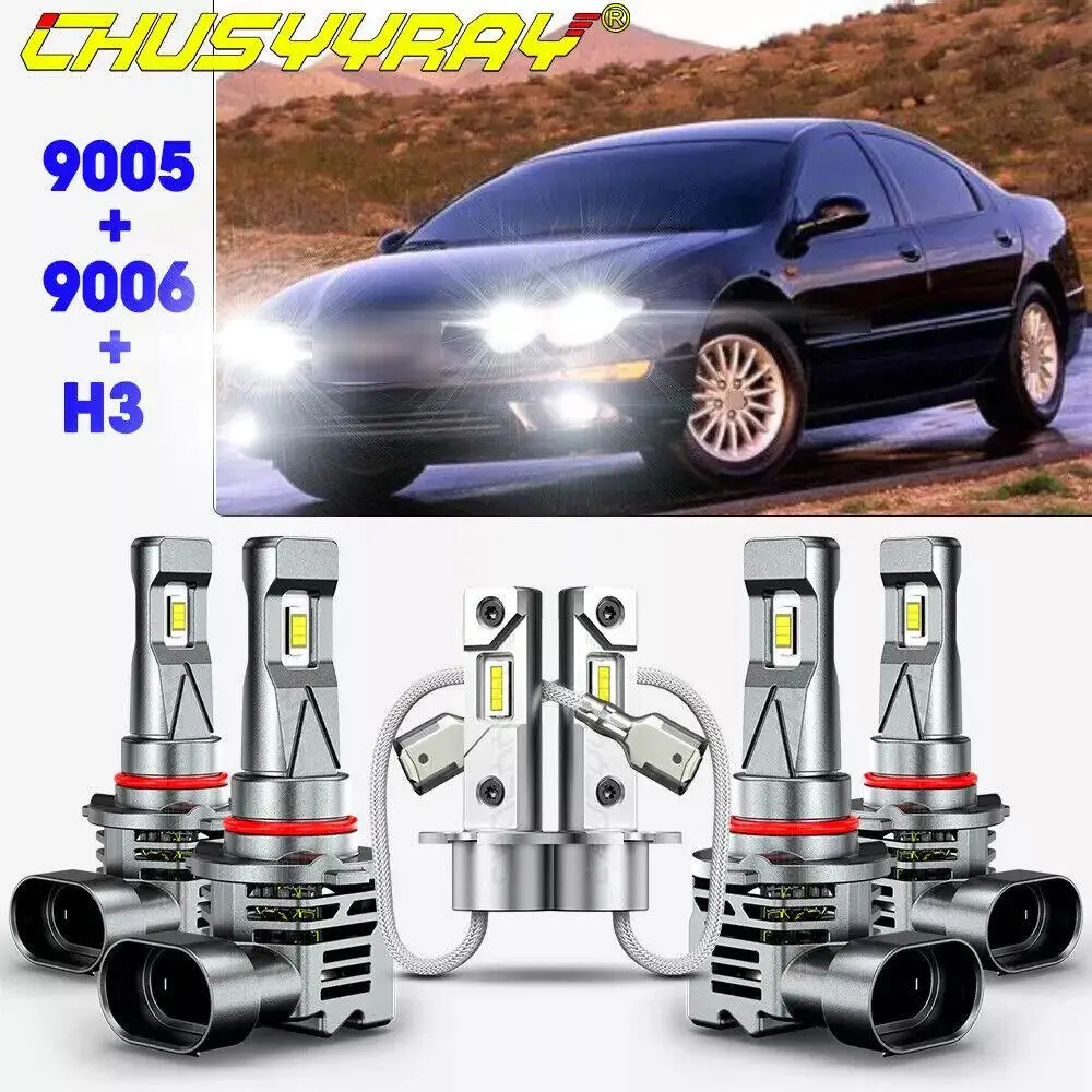 PCVBMLAUT Car lights For Chrysler 300M 1999-2004 6X 6000K Headlight Hi/Lo Beam + Fog Light Bulbs Kit Car accessory
PCVBMLAUT Car lights For Chrysler 300M 1999-2004 6X 6000K Headlight Hi/Lo Beam + Fog Light Bulbs Kit Car accessory