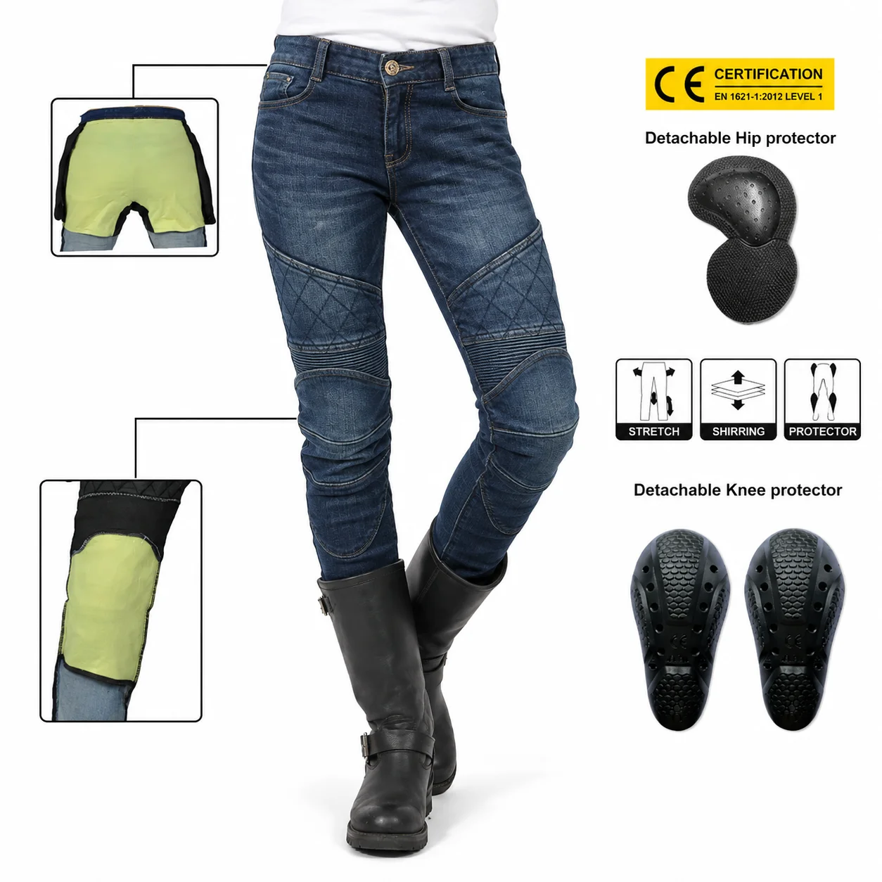 2026 Women Motorcycle Riding Jeans Kevlar Anti-Tear CE Protective Armor Anti-Fall Moto Pants Vintage All Season Trousers
2026 Women Motorcycle Riding Jeans Kevlar Anti-Tear CE Protective Armor Anti-Fall Moto Pants Vintage All Season Trousers